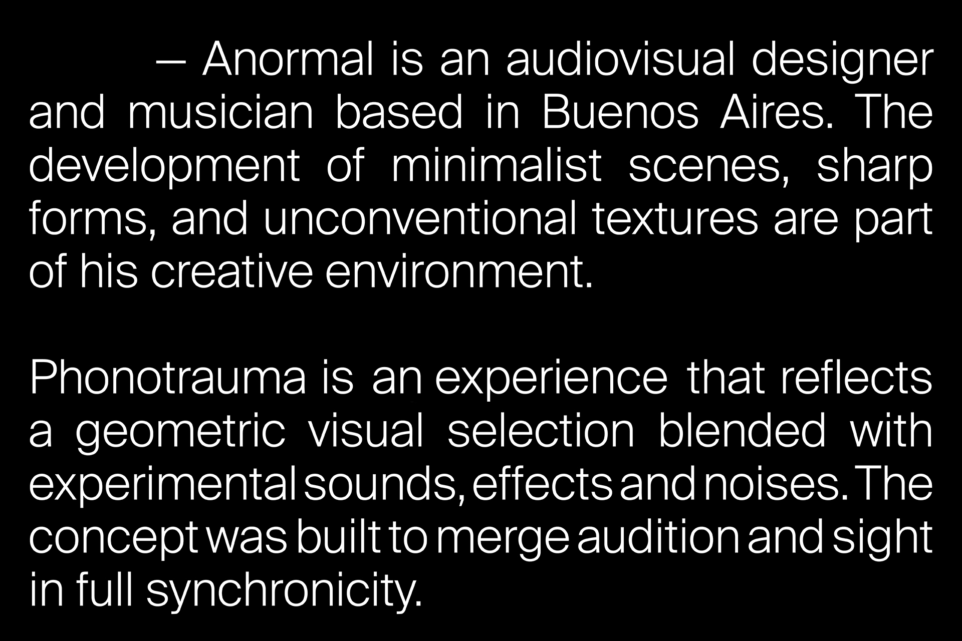 ANORMAL-Phonotrauma-Concept